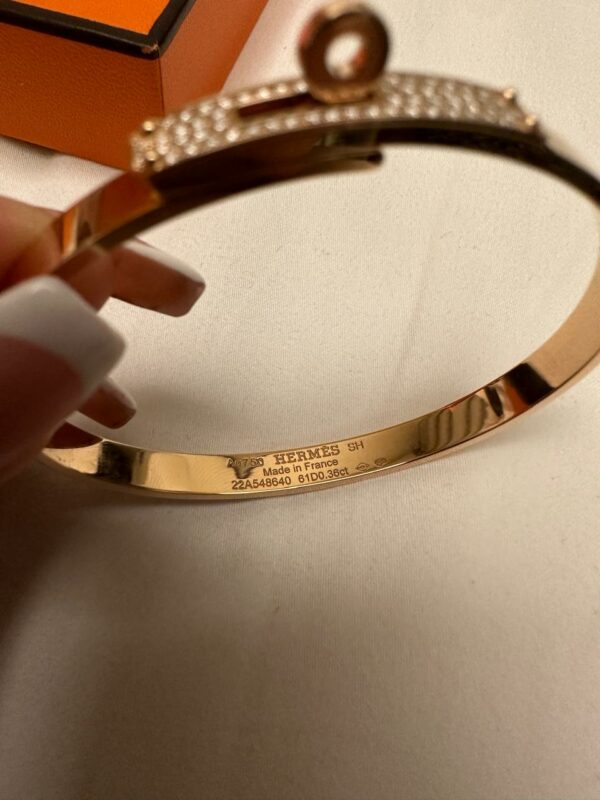 Hermes Kelly Rose Gold Bracelet - Image 3