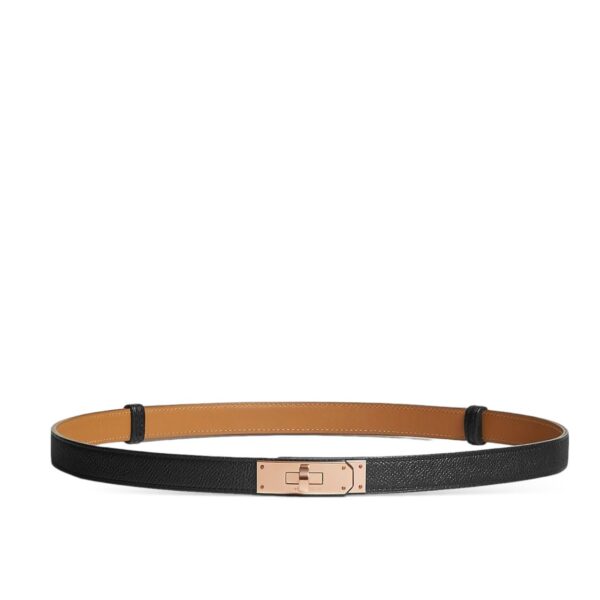 Hermes Kelly Belt Black RGHW