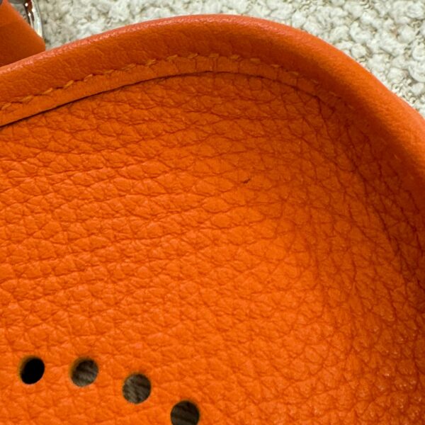 Hermes Mini Evelyne Amazone Orange Clemence Taurillon Leather PHW - Image 4