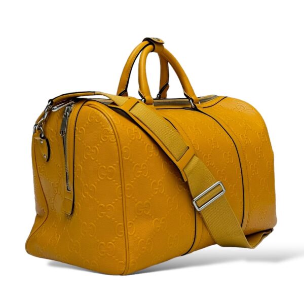 Gucci Embossed Yellow GG Duffle Bag - Image 2