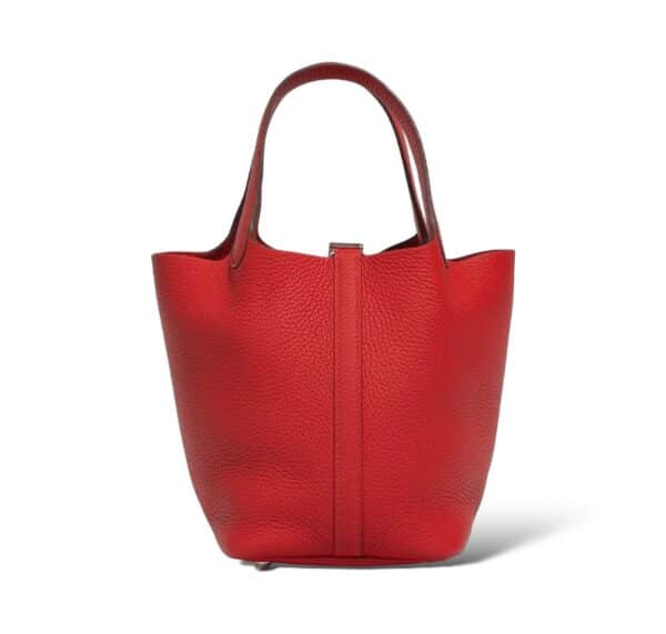 Hermes Picotin Lock 18 Rouge Casaque GHW - Image 3