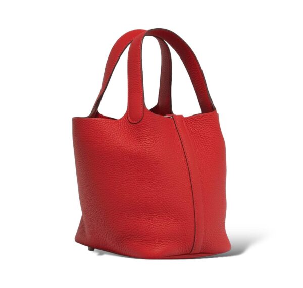 Hermes Picotin Lock 18 Rouge Casaque GHW - Image 4