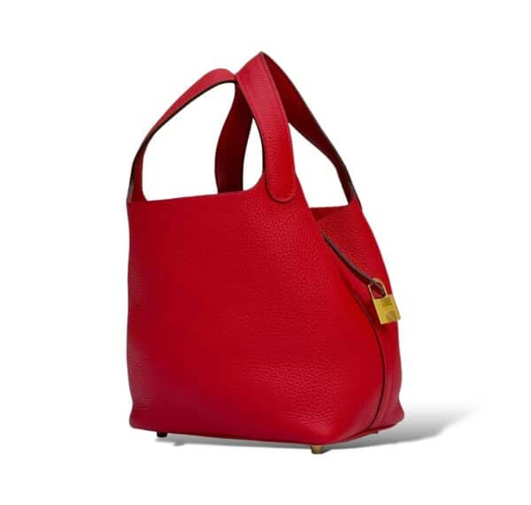 Hermes Picotin Lock 18 Rouge Casaque GHW - Image 2