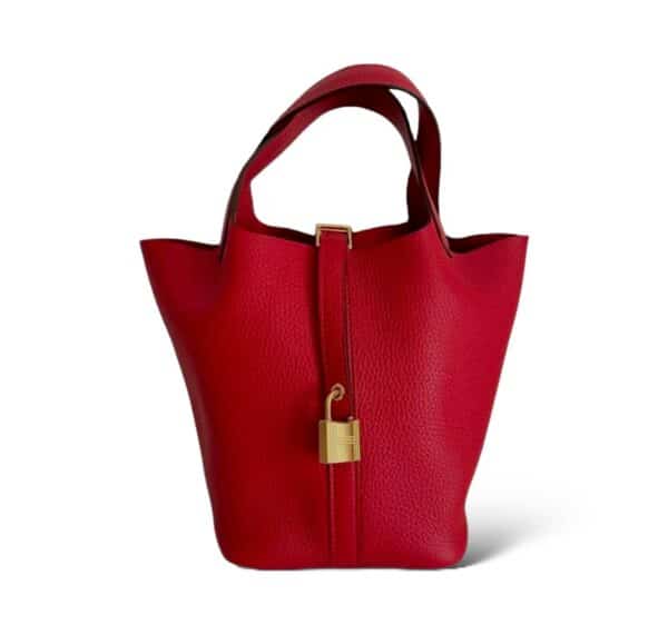 Hermes Picotin Lock 18 Rouge Casaque GHW