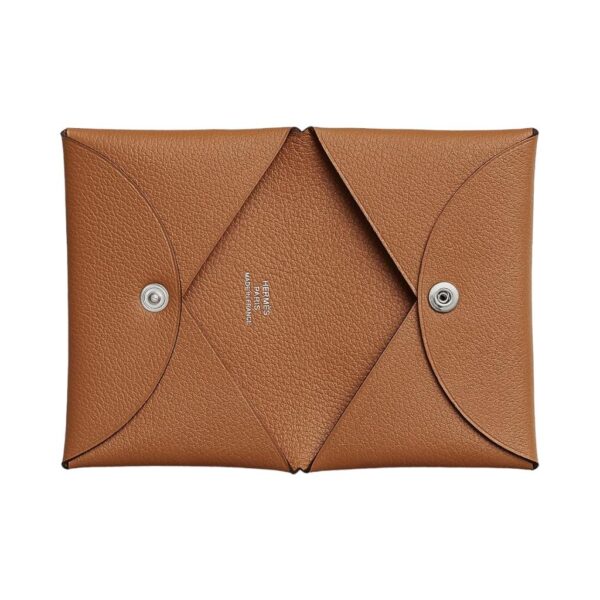 Hermes Calvi Gold Compact Card Holder - Image 2