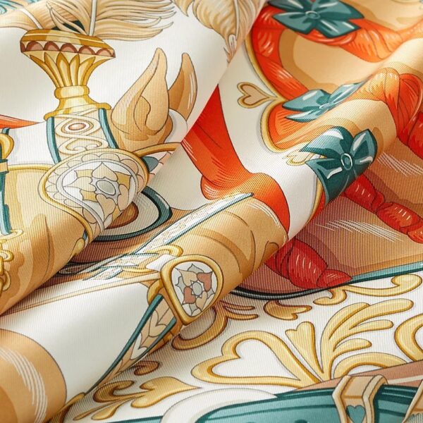 Hermes Harnais de Coeur Scarf 90 - Image 2