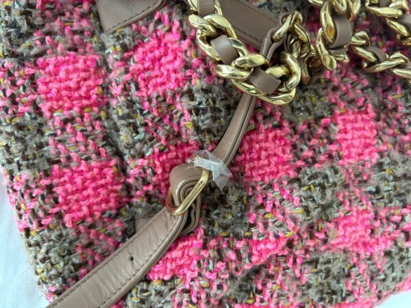 CHANEL Tweed Pink and Beige Duma Backpack - Image 9