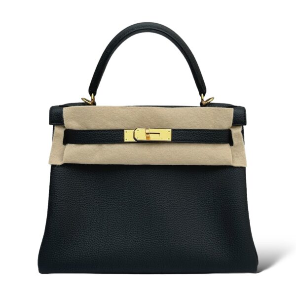 Hermes Kelly 28 Black Togo GHW