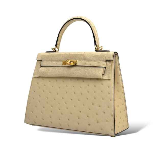 Hermes Kelly 25 Parchemin Ostrich GHW - Image 5