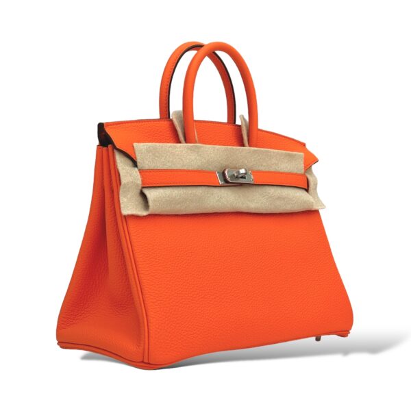 Hermes Birkin 25 Orange Minium Togo PHW - Image 2