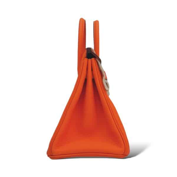Hermes Birkin 25 Orange Minium Togo PHW - Image 3