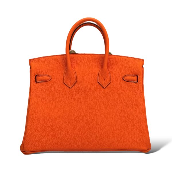 Hermes Birkin 25 Orange Minium Togo PHW - Image 4