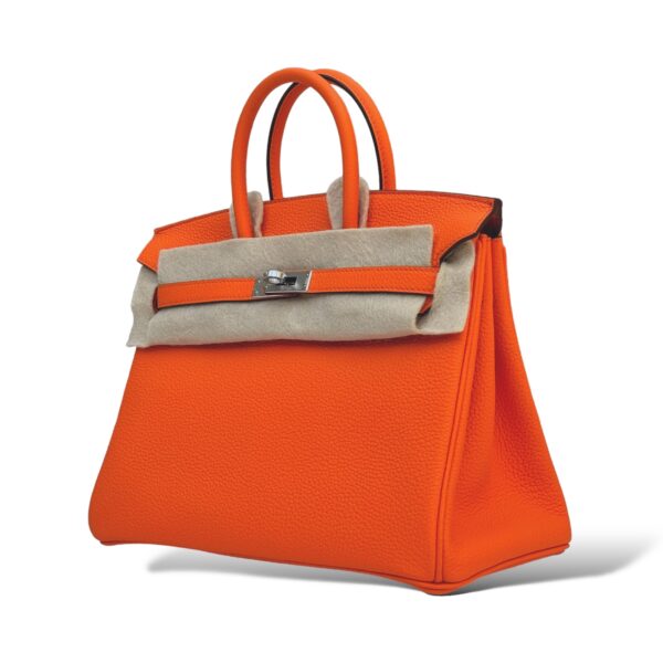 Hermes Birkin 25 Orange Minium Togo PHW - Image 5