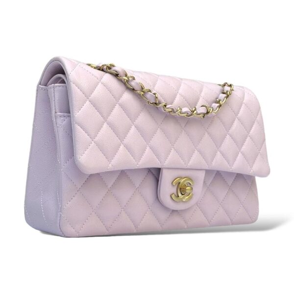 Chanel Caviar Pastel Purple Medium Classic Flap Bag - Image 2