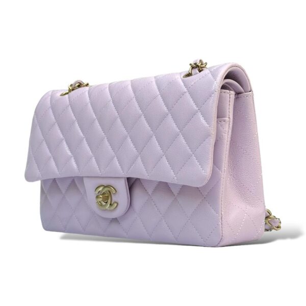 Chanel Caviar Pastel Purple Medium Classic Flap Bag - Image 4