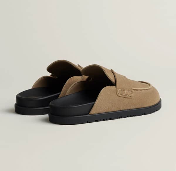 Hermes Go Mule 39 EU Beige Sable Suede - Image 4
