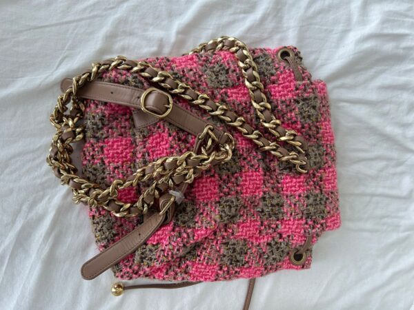CHANEL Tweed Pink and Beige Duma Backpack - Image 4