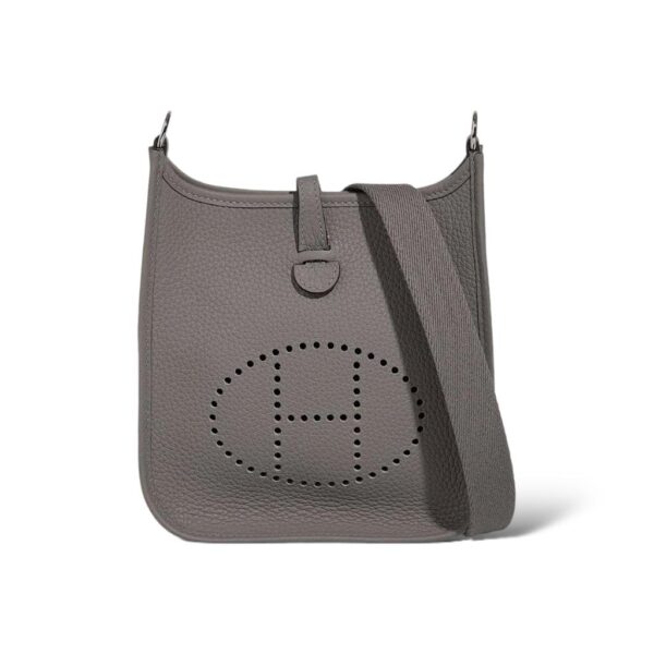 Hermes Mini Evelyne Gris Meyer Clemence PHW