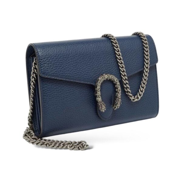 Gucci Dionysus Mini Leather Chain Bag Dark Blue - Image 2
