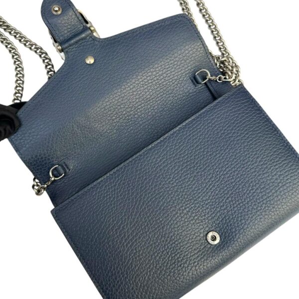 Gucci Dionysus Mini Leather Chain Bag Dark Blue - Image 4