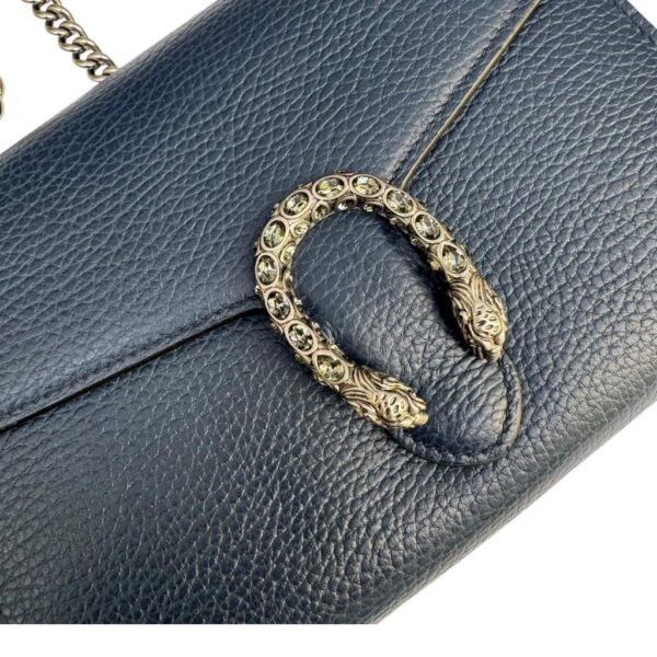 Gucci Dionysus Mini Leather Chain Bag Dark Blue - Image 5