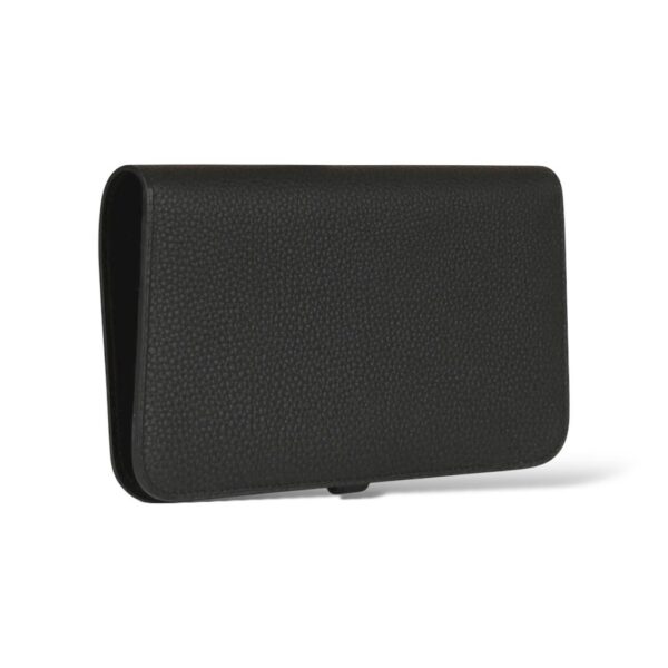 Hermes Dogon Duo Black Clemence Wallet PHW - Image 4