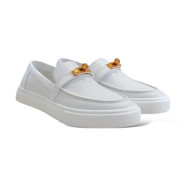 Hermes Game 37 EU White Slip-on RGHW Sneakers