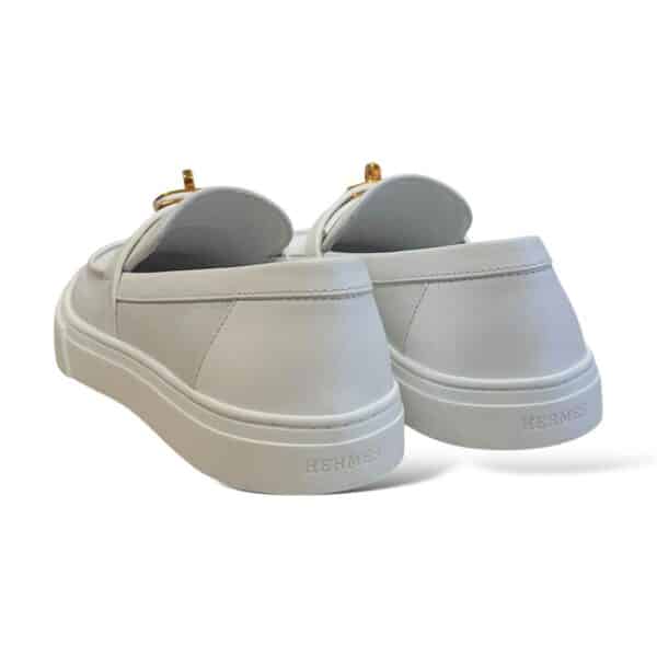 Hermes Game 37 EU White Slip-on RGHW Sneakers - Image 3