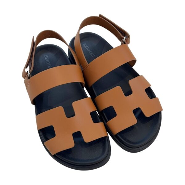 Hermès Genius 37 EU Gold Sandals - Image 2