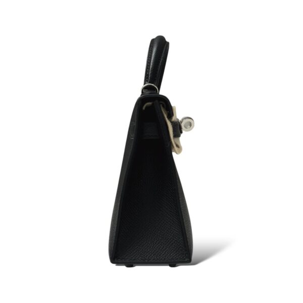 Hermes Kelly Mini Black Epsom PHW - Image 3