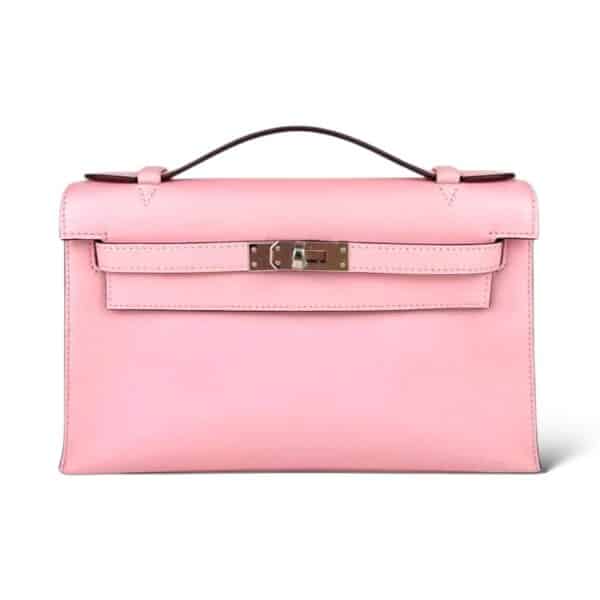 Hermes Kelly Pochette Rose Sakura Swift PHW