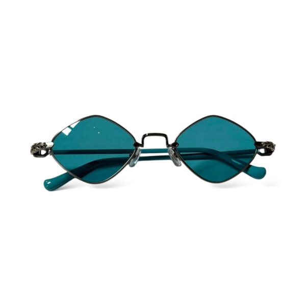 Chrome Hearts Blue Metal Sunglasses - Image 3