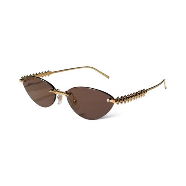 Clash de Cartier Smooth Golden-Finish Cat Eye Sunglasses - Image 2