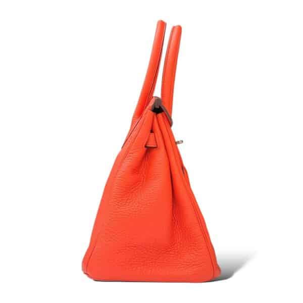 Hermes Birkin 30 Orange Poppy Clemence PHW - Image 3