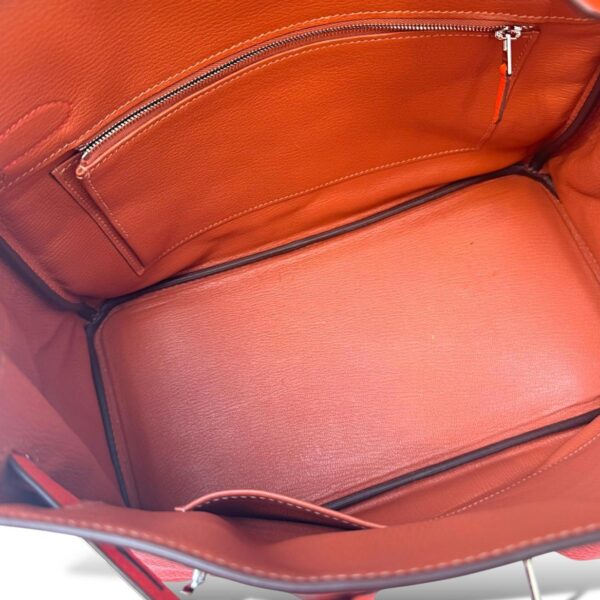 Hermes Birkin 30 Orange Poppy Clemence PHW - Image 8