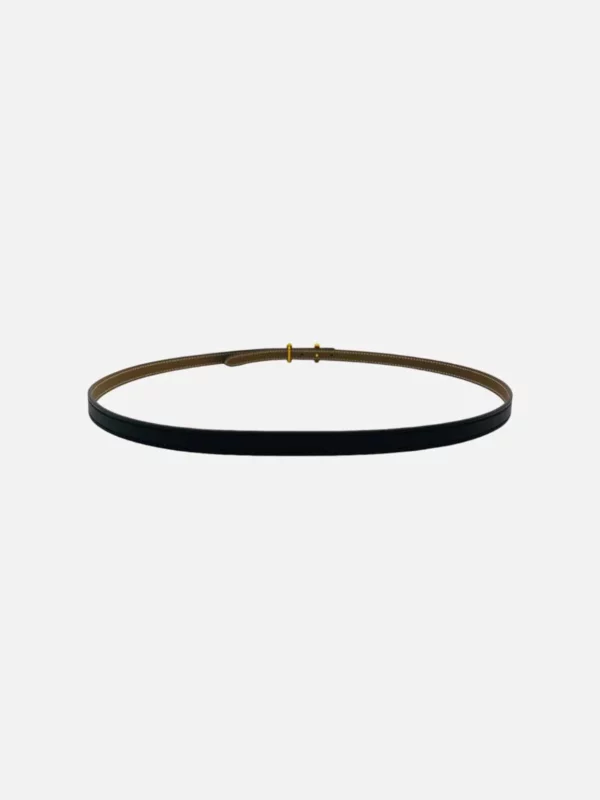 Hermes Slim Constance Belt Black GHW Leather Strap 85 cm - Image 3