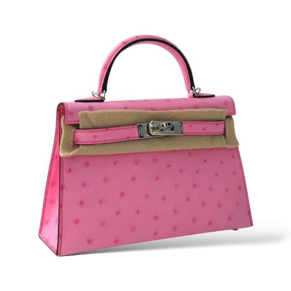 Hermes Kelly Mini Rose Bubblegum PHW - Image 2