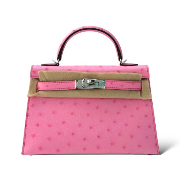 Hermes Kelly Mini Rose Bubblegum PHW