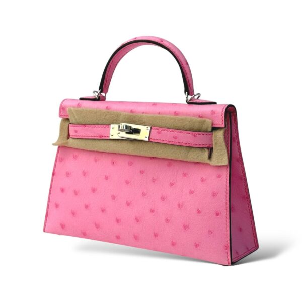 Hermes Kelly Mini Rose Bubblegum PHW - Image 5