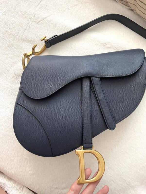 Dior Saddle Deep Ocean Bleu Medium Bag - Image 4