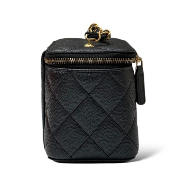 Chanel Black Caviar Leather Small CC Vanity Case Bag GHW - Image 4