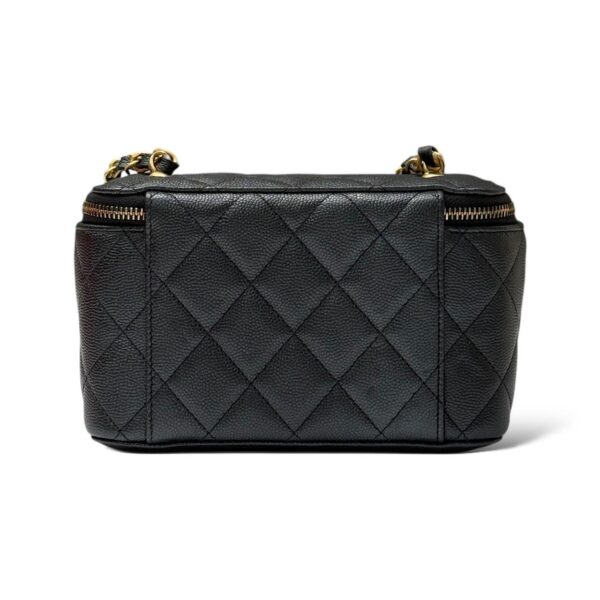 Chanel Black Caviar Leather Small CC Vanity Case Bag GHW - Image 5