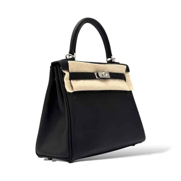 Hermes Kelly 25 Black Swift PHW - Image 2
