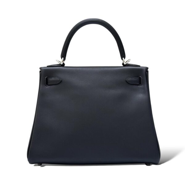 Hermes Kelly 25 Black Swift PHW - Image 4