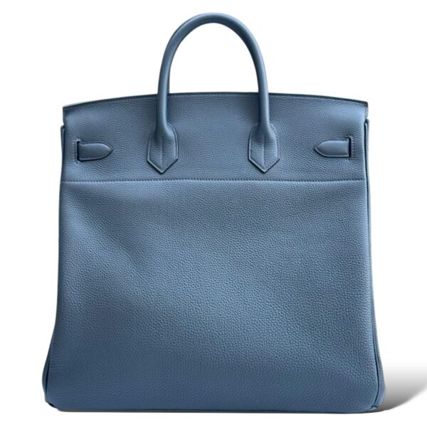 Hermès Haut A Courroies 40 Bleu De Prusse Clair/Fonce Togo PHW - Image 4