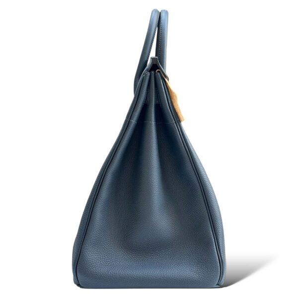 Hermès Haut A Courroies 40 Bleu De Prusse Clair/Fonce Togo PHW - Image 3