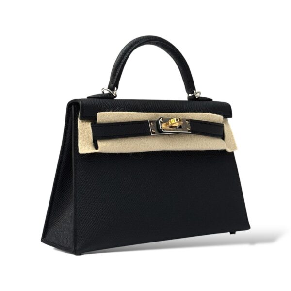 Hermes Kelly Mini Black Epsom Electrum Hardware - Image 2