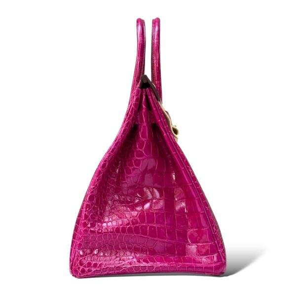 Hermes Birkin 35 Rose Sheherazade Croco GHW - Image 3