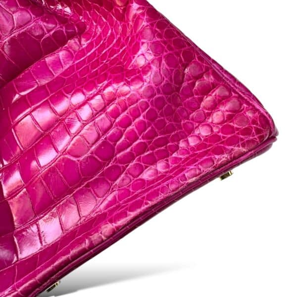 Hermes Birkin 35 Rose Sheherazade Croco GHW - Image 7