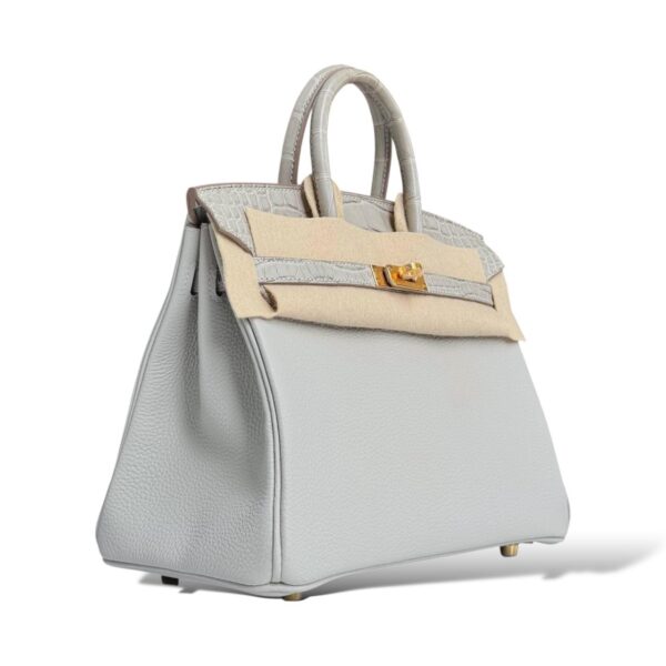 Hermes Birkin 25 Gris Perle Touch GHW - Image 2